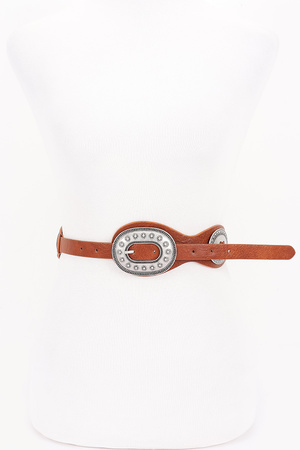 Faux Leather Multi Metal Belt