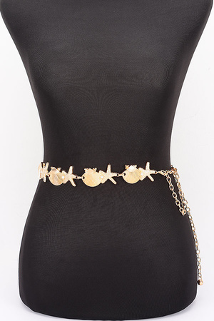 Seashell Starfish Chain Belt
