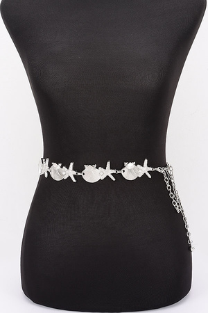 Seashell Starfish Chain Belt