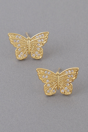 Fine Butterfly Stud Earrings