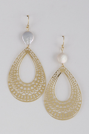 Intricate Designed Teardrop Earring 9ECA9