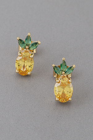 Tropical Pineapple Stud Earrings