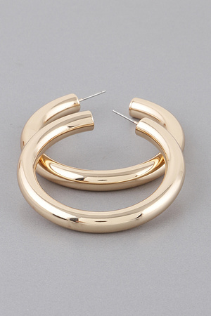 Shiny Hoop Earrings