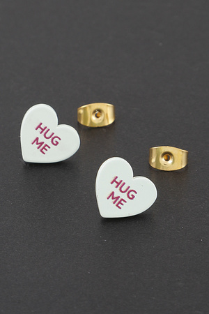Hug Me Heart Stud Earrings