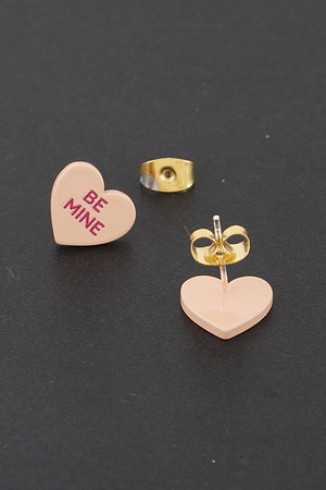 Be Mine Heart Stud Earrings
