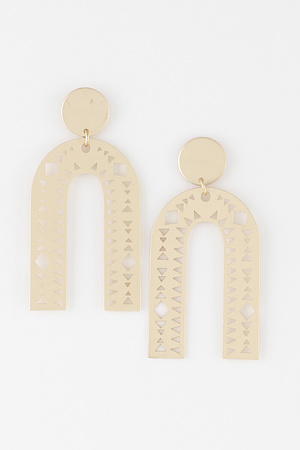 Geometric Cut Arch Earrings