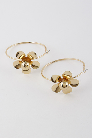 Gold Flower Petal Earrings 9EBD10