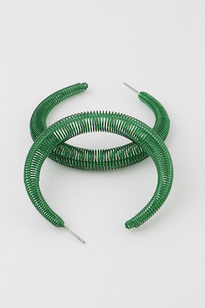 Wire Wrapped  Hoop Earrings