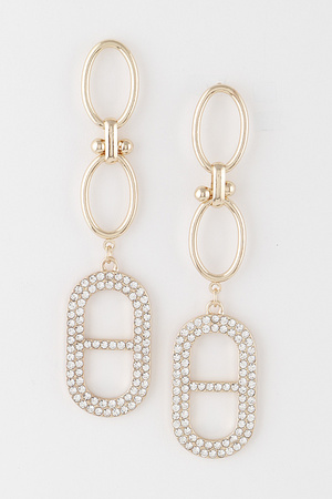 Rhinestone Mariner Drop Earrings