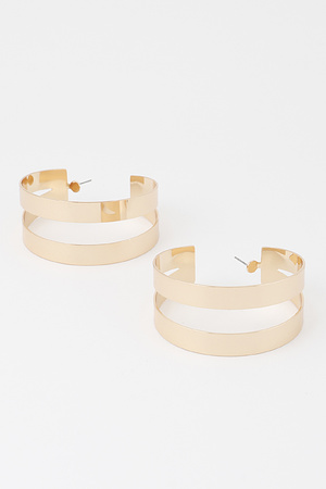 Minimal Open Hoop Earrings
