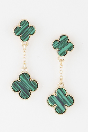 Flow Through Clover Drop Earrings