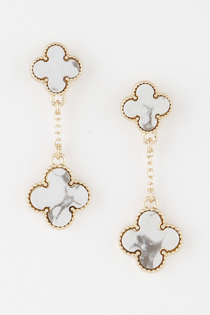 Flow Through Clover Drop Earrings