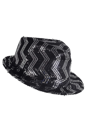 Sequins style fedora bk 123