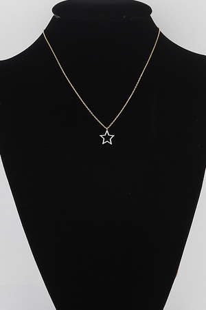 Two Tone Star Pendant Necklace