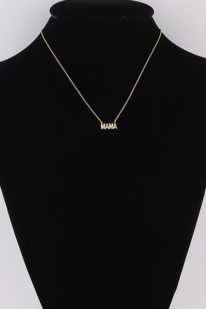 MAMA Script Necklace
