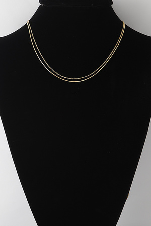 Double Layered Thin Chain Necklace