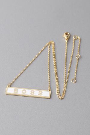 BOSS Bar  Pendant  Necklace