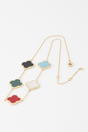 Multi Clover Charm Necklace