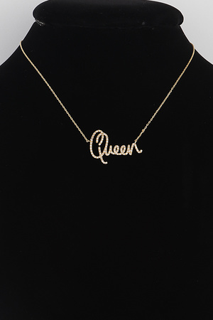 Jeweled  Queen  Pendant  Necklace