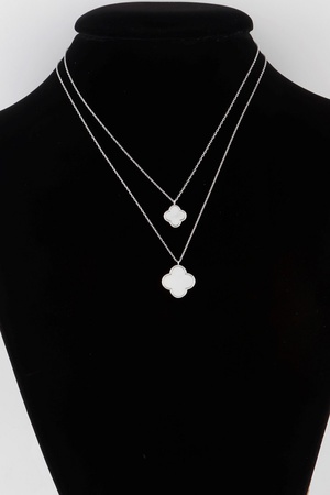 Double Clover Pendant Necklace