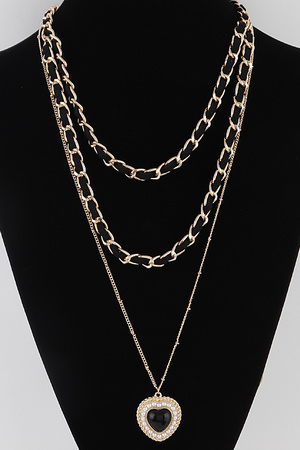 Extra Long Heart Chain Necklace