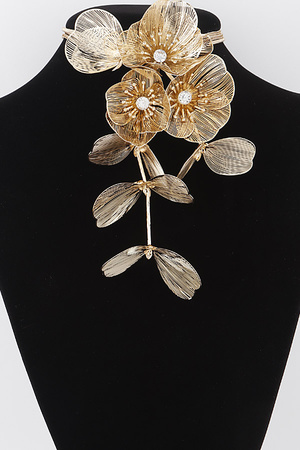 Modern Flower Cascade Necklace