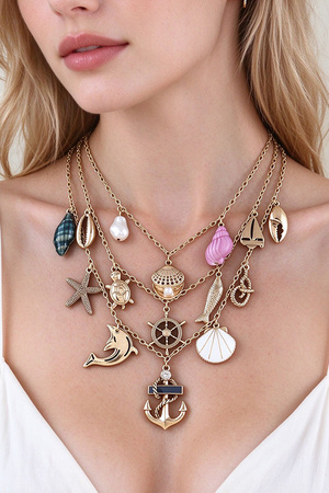 Multi Under the Sea Charm Necklace