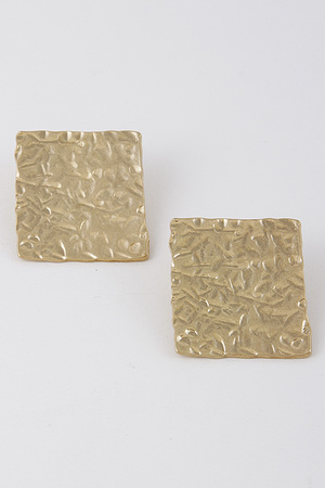 Square Solid Metal Earrings 9EAC4