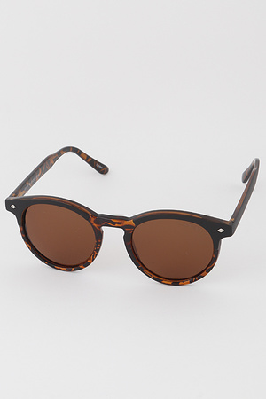 Studded Round Polarized Sunglasses