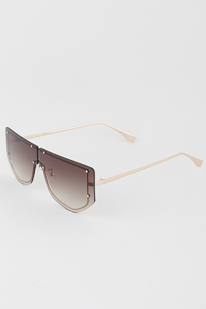 Modern Bolted Bright Shield Sunglasses