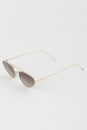 Metallic Sharp Cateye Sunglasses