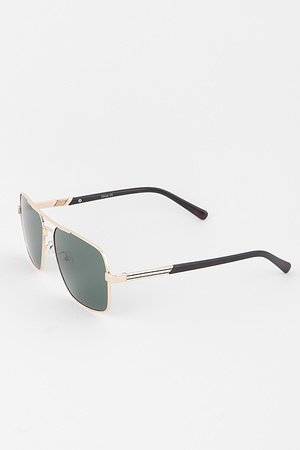 Modern Tinted Aviator Square Sunglasses
