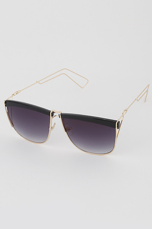 Unique Mixed Material Sunglasses