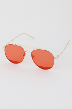 Wire Frame Aviator Sunglasses