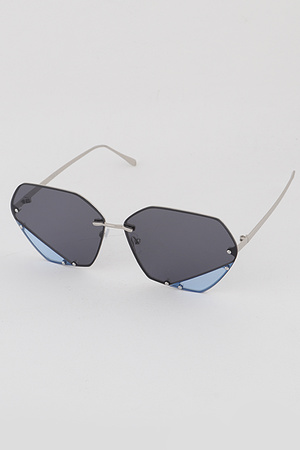 Bottom Glass Fragments Different Color Fashion Sunglasses