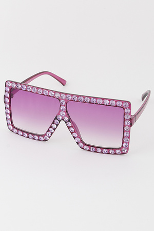 Bejeweled Shield Sunglasses