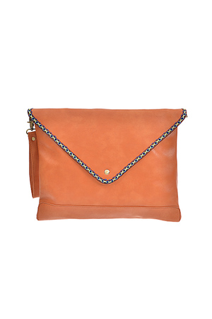 Patterned Strap Edged Detail Clutch