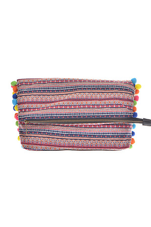 Colorful Fold Over Pouch with Side Detail PPC3751