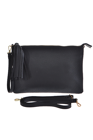 Formal Smooth Clutch With Tassel Attachment