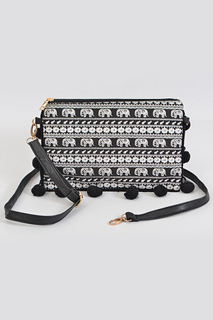 Elephant Clutch With Intricate Patterns