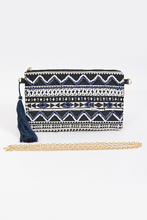 Daily Used Tribal Clutch With Tassel