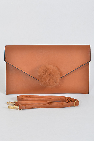 Faux Fur Ball Envelope Inspired Clutch