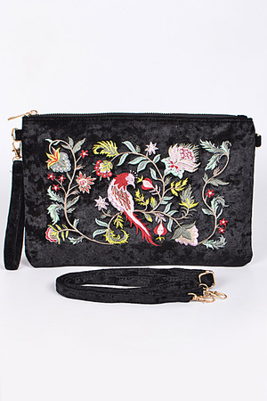 Asian Style Velvet Clutch