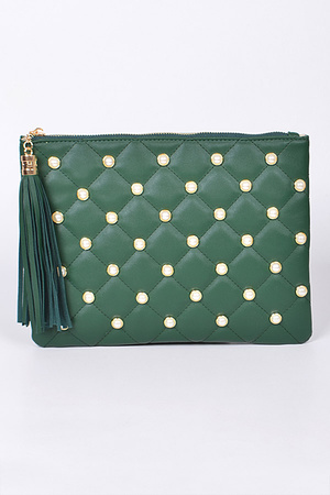 Lady Style Clutch With Pearls.