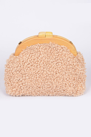 Faux Fur Antique Clutch