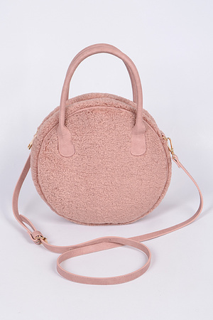 Faux Fur Circle Clutch