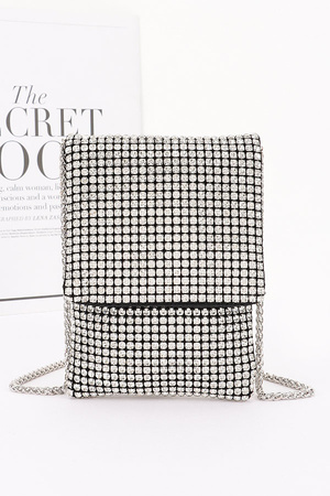 Rhinestone Rectangular Clutch.