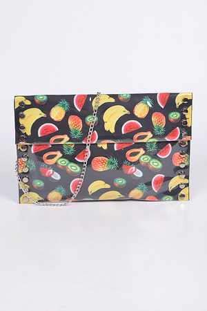 Studded Fruit Punch Clutch
