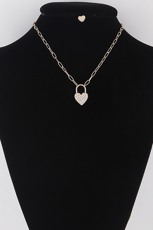Heart Lock Chain Necklace