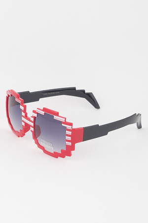 Bright Block Pixel Sunglasses
